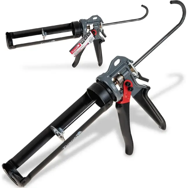 Tvardy Heavy duty kitpistool 300 ml met 4000 N drukkracht en metalen open frame voor montagewerk