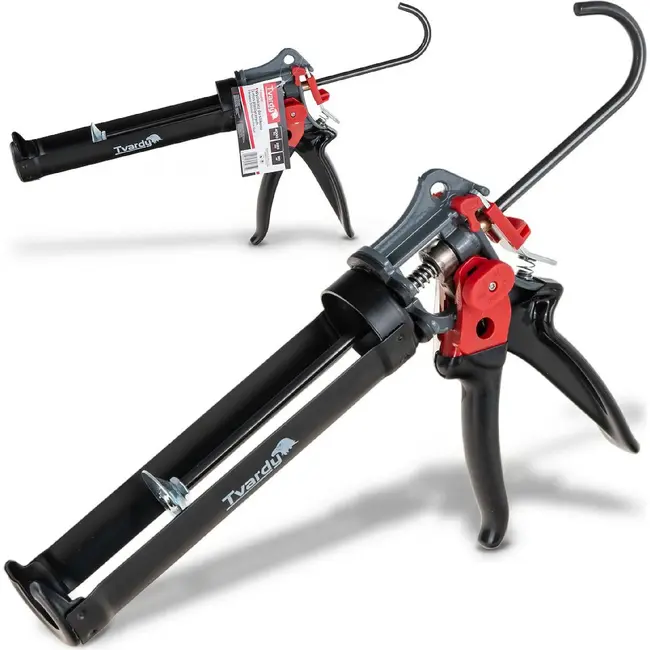 Tvardy Kitpistool 310 ml met 4000 N drukkracht, anti-drupfunctie en draaibare kokerhouder 225 mm