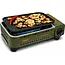 TIROSS Draagbaar gasfornuis met grillplaat 1,78 kW, piezo-ontsteking en vetopvang voor camping TS-268