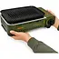TIROSS Draagbaar gasfornuis met grillplaat 1,78 kW, piezo-ontsteking en vetopvang voor camping TS-268