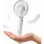 TIROSS Draagbare ventilator wit met 3 snelheden, USB-C, 1800 mAh accu en 5 tot 9,5 uur gebruik