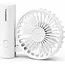 TIROSS Draagbare ventilator wit met 3 snelheden, USB-C, 1800 mAh accu en 5 tot 9,5 uur gebruik