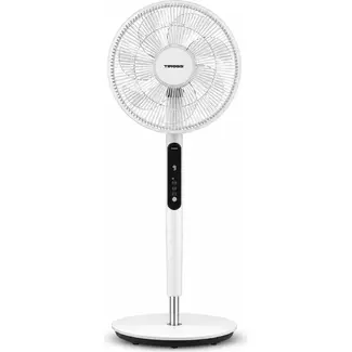 TIROSS Staande ventilator 14 inch met 9 snelheden, 3 windstanden, oscillatie, turbo, timer en afstandsbediening voor thuis