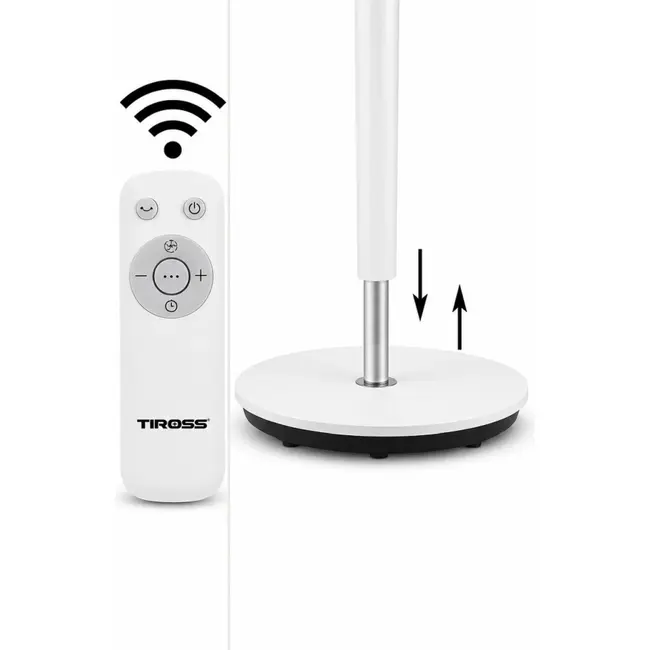 TIROSS Staande ventilator 14 inch met 9 snelheden, 3 windstanden, oscillatie, turbo, timer en afstandsbediening voor thuis
