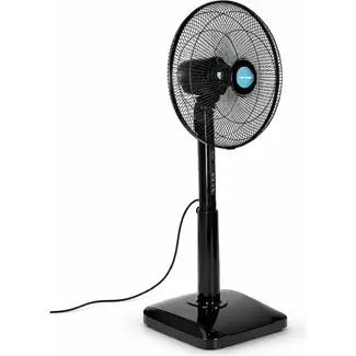 TIROSS Staande ventilator 44 cm met 3 snelheden, timer, verstelbare hoogte en kanteling plus afstandsbediening voor thuisgebruik