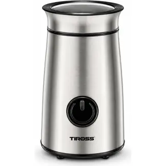 TIROSS Elektrische koffiemolen 150 W met 50 g inhoud, pulseerstand, beveiliging en kabelopbergvak