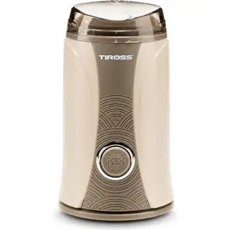 TIROSS Elektrische koffiemolen 150 W met rvs messen, 50 g inhoud, pulseerstand en kabelopbergvak