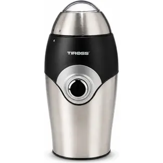 TIROSS Elektrische koffiemolen 150 W met rvs messen, 50 g inhoud, pulseerstand en kabelopbergvak