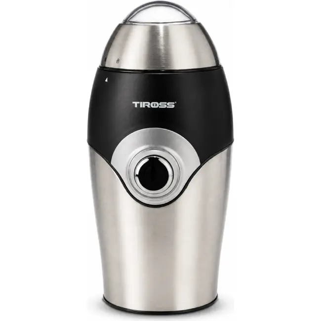 TIROSS Elektrische koffiemolen 150 W met rvs messen, 50 g inhoud, pulseerstand en kabelopbergvak