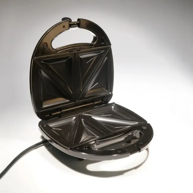 TIROSS Sandwichmaker 750 W voor 2 tosti's met thermostaat, antiaanbaklaag en controlelampjes