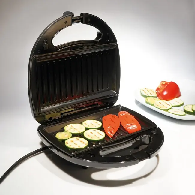 TIROSS Multifunctioneel tosti-ijzer 3-in-1 750 W met verwisselbare platen voor wafels en grillen