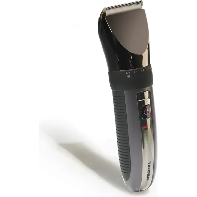 TIROSS Draadloze tondeuse met digitaal display, 1300 mAh accu, keramisch mes en 4 opzetkammen voor dagelijks haar en baard