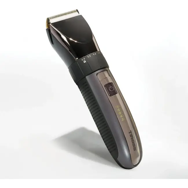 TIROSS Draadloze tondeuse met digitaal display, 1300 mAh accu, keramisch mes en 4 opzetkammen voor dagelijks haar en baard