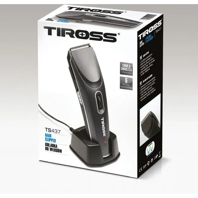 TIROSS Draadloze tondeuse 4-30 mm met Li-ion accu, rvs messen, 45 min gebruiksduur en accessoires voor haarverzorging thuis