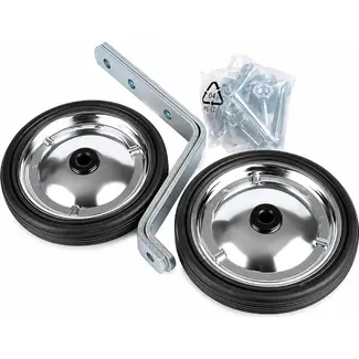 Amigo Zijwieltjes met dubbele bevestiging - Geschikt voor 12-18 inch kinderfietsen - Staal en rubber - Set van 2