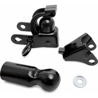 Amigo Stevige metalen fietsaanhanger koppeling - zwart - eenvoudig te monteren