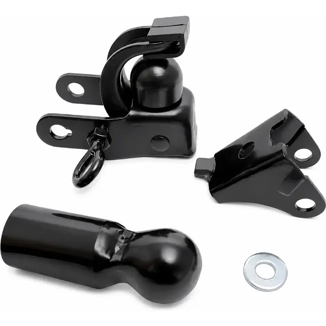 Amigo Stevige metalen fietsaanhanger koppeling - zwart - eenvoudig te monteren