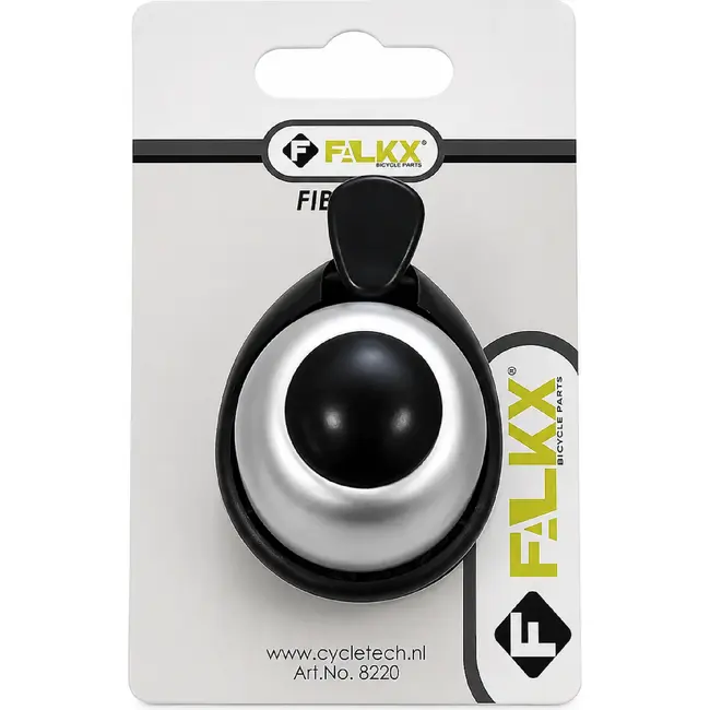 Falkx Aluminium fietsbel 36mm - helder geluid - zilverkleurig - duurzaam ontwerp