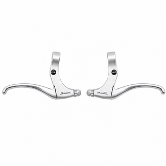 Saccon Aluminium remhendel set - zilver - vier-vinger grip - 10 cm - 22.2 mm diameter