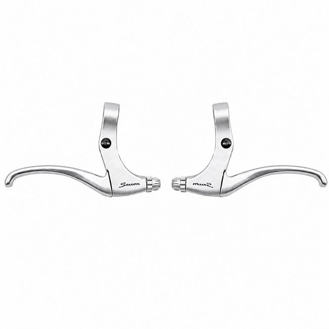 Saccon Aluminium remhendel set - zilver - vier-vinger grip - 10 cm - 22.2 mm diameter