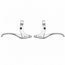Saccon Aluminium remhendel set - zilver - vier-vinger grip - 10 cm - 22.2 mm diameter