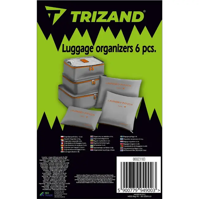 Trizand Reisorganizer Set van 6: Organiseer je Koffer met Gemak