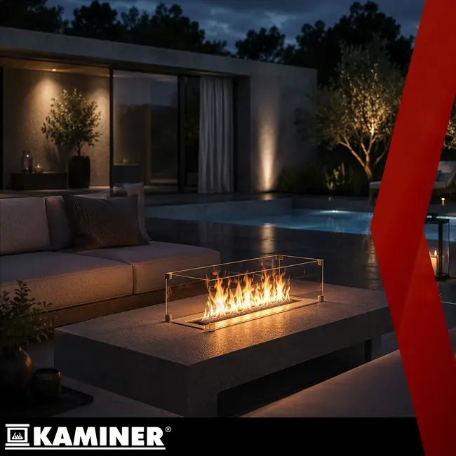 Kaminer Keramische mat voor biohaard 30 x 20 x 3 cm - absorberend en hittebestendig tot 1300 °C
