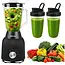 Ruhhy Blender 1200 W met glazen kan, ijsbreker, pulsstand en 2 meeneembekers voor smoothies