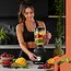 Ruhhy Blender 1200 W met glazen kan, ijsbreker, pulsstand en 2 meeneembekers voor smoothies