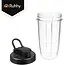 Ruhhy Blender 1200 W met glazen kan, ijsbreker, pulsstand en 2 meeneembekers voor smoothies