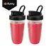Ruhhy Blender 1200 W met glazen kan, ijsbreker, pulsstand en 2 meeneembekers voor smoothies