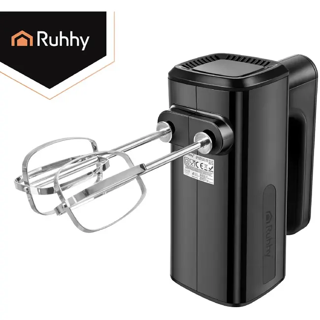 Ruhhy Handmixer 800 W met 5 snelheden, turbo, garde, deeghaken en ballonklopper voor thuisgebruik