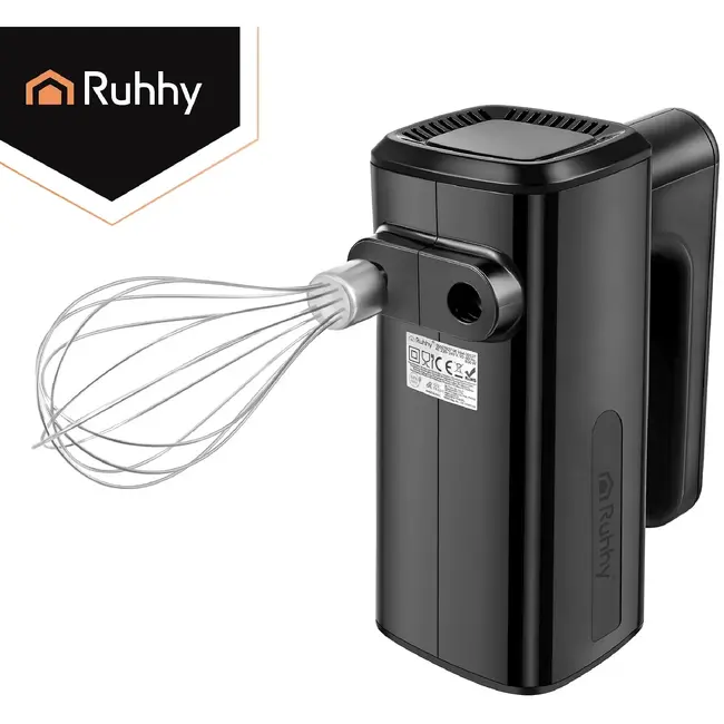 Ruhhy Handmixer 800 W met 5 snelheden, turbo, garde, deeghaken en ballonklopper voor thuisgebruik
