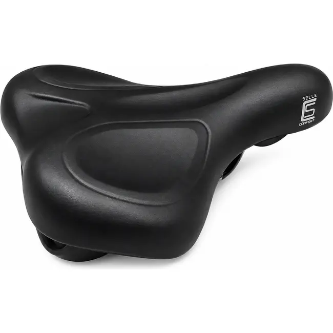 Selle Comfort Comfortabel zadel voor e-bikes - medium - zwart - met handvat - zonder strop