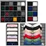 Ruhhy Ondergoed organizer 4-delig grijs met 45 vakken voor sokken, lingerie en kleine accessoires