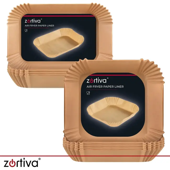 Zortiva Airfryer bakpapier 150 stuks in 2 maten, vetbestendig en hittebestendig tot 230 °C voor bakken