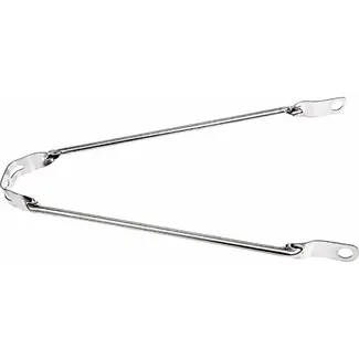 Kalloy Spatbordstang 28 x 1 5/8 x 1 3/8 zilver met bevestigingsogen voor montage van een fietsspatbord