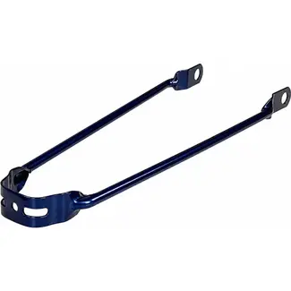Kalloy Spatbordstang 28 x 1 5/8 x 1 3/8 blauw met bevestigingsogen voor montage van een fietsspatbord