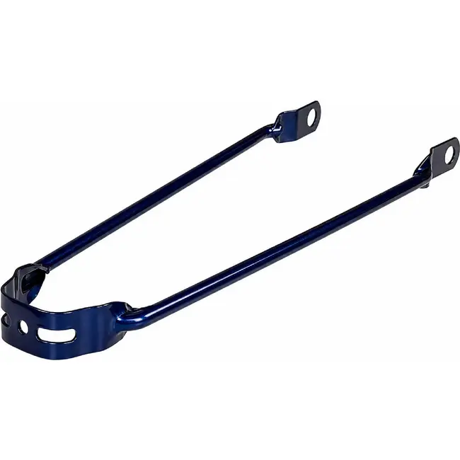 Kalloy Spatbordstang 28 x 1 5/8 x 1 3/8 blauw met bevestigingsogen voor montage van een fietsspatbord