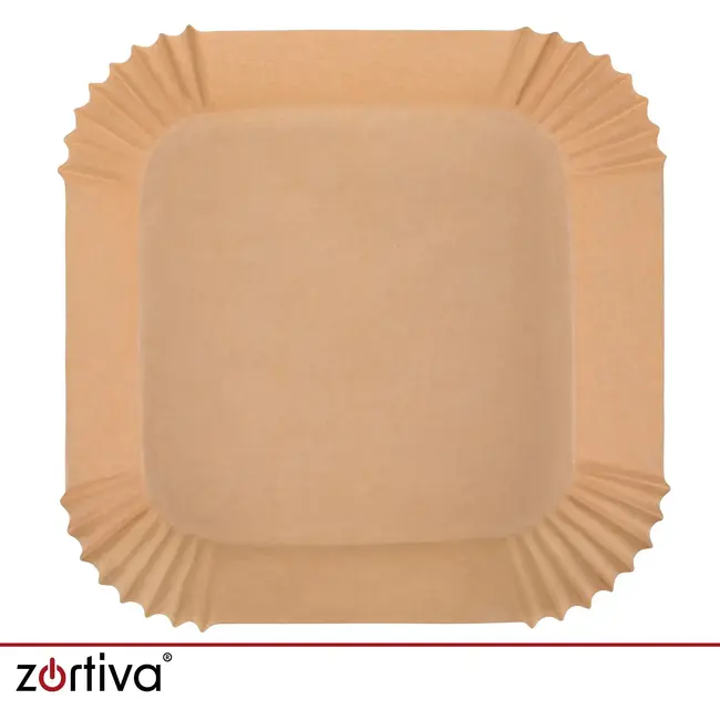 Zortiva Airfryer bakpapier 23 x 23 cm, 100 stuks met antiaanbaklaag en hittebestendig tot 230 °C
