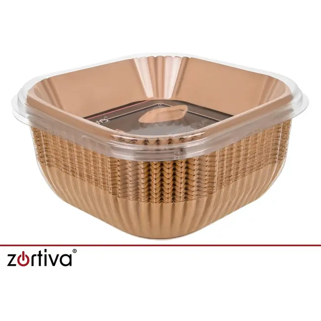 Zortiva Airfryer bakpapier 23 x 23 cm, 100 stuks met antiaanbaklaag en hittebestendig tot 230 °C