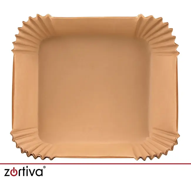 Zortiva Airfryer bakpapier 23 x 23 cm, 100 stuks met antiaanbaklaag en hittebestendig tot 230 °C