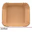 Zortiva Airfryer bakpapier 23 x 23 cm, 100 stuks met antiaanbaklaag en hittebestendig tot 230 °C