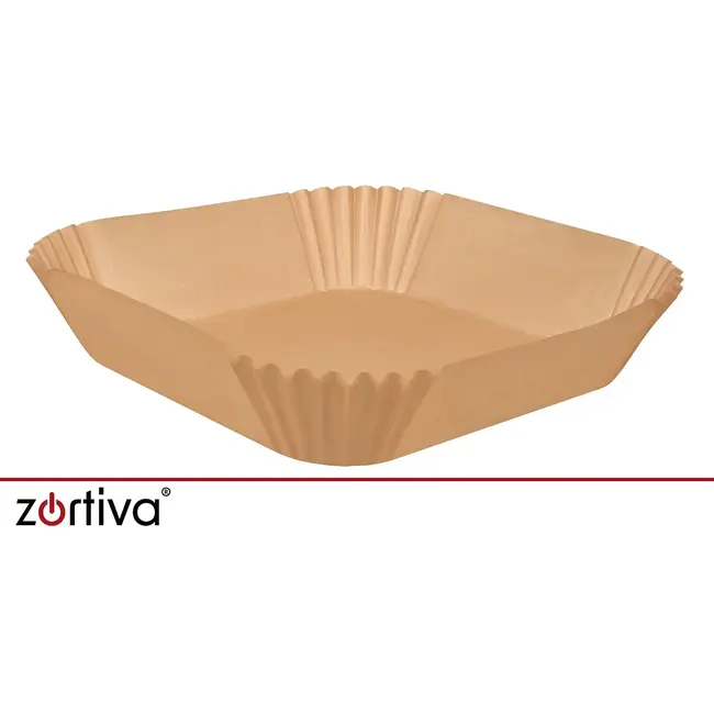 Zortiva Airfryer bakpapier 23 x 23 cm, 100 stuks met antiaanbaklaag en hittebestendig tot 230 °C