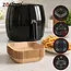 Zortiva Airfryer bakpapier 23 x 23 cm, 100 stuks met antiaanbaklaag en hittebestendig tot 230 °C