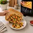 Zortiva Airfryer bakpapier 23 x 23 cm, 100 stuks met antiaanbaklaag en hittebestendig tot 230 °C