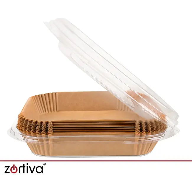 Zortiva Airfryer bakpapier 23 x 23 cm, 100 stuks met antiaanbaklaag en hittebestendig tot 230 °C