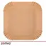 Zortiva Airfryer bakpapier 23 x 23 cm, 100 stuks met antiaanbaklaag en hittebestendig tot 230 °C