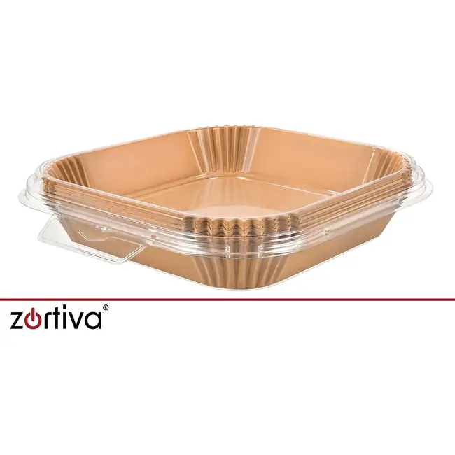 Zortiva Airfryer bakpapier 23 x 23 cm, 100 stuks met antiaanbaklaag en hittebestendig tot 230 °C