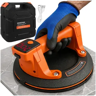 Bigstren Elektrische vacuümzuignap 200 mm met LCD-display, automatische pomp en werkbelasting tot 180 kg
